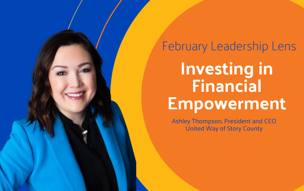 Woman promoting financial empowerment initiative