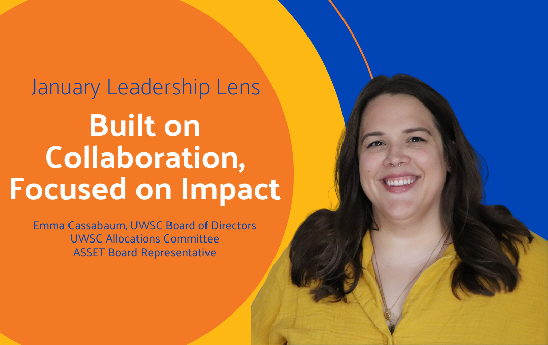 Leadership message with smiling woman