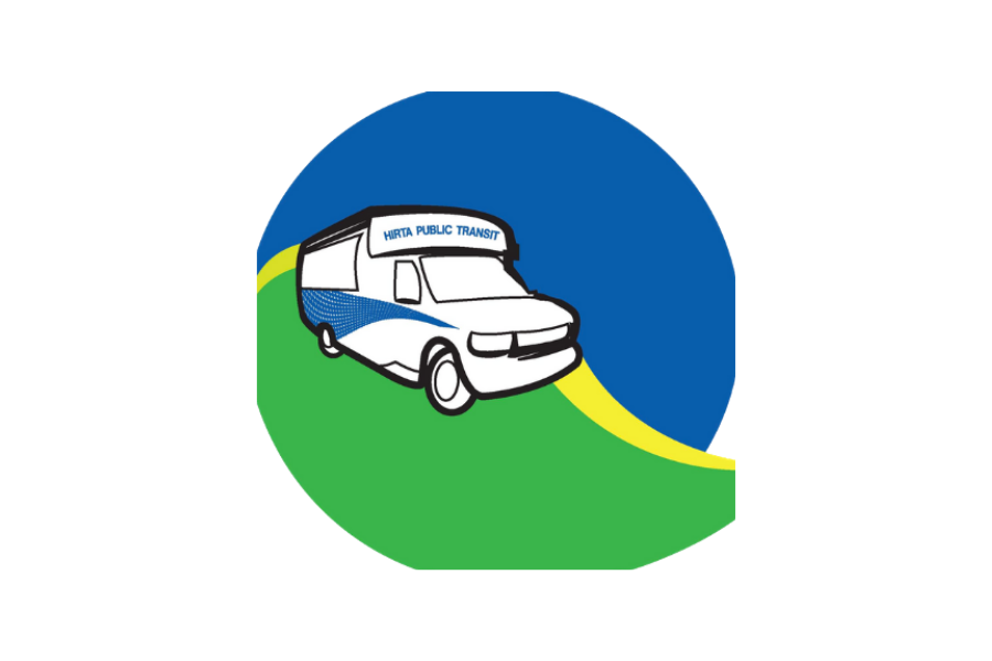 Public transit van logo design
