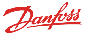 Red cursive logo of Danfoss