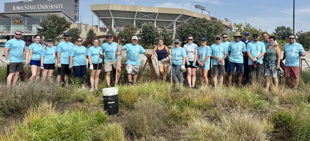 Group volunteering at Iowa State University