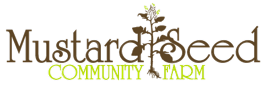 Community farm logo with plant