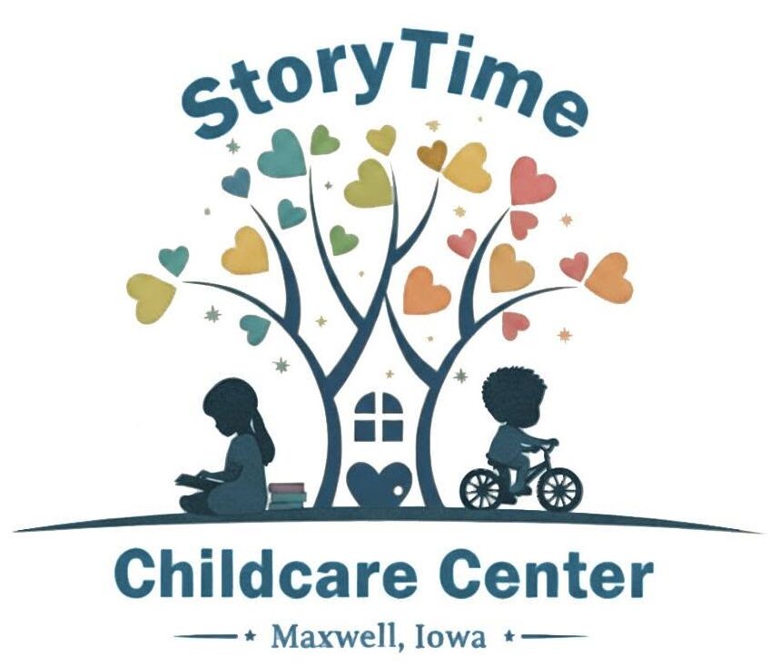 Childcare center logo with playful design