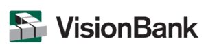 Logo of VisionBank with cubes
