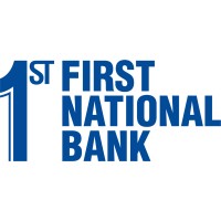 Bank logo with blue text