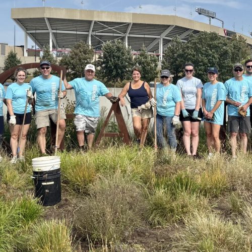 Group volunteering at Iowa State University